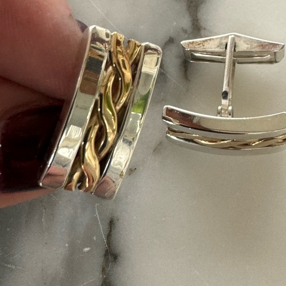 Other - 14k gold and Stirling Silver Vintage cufflinks.